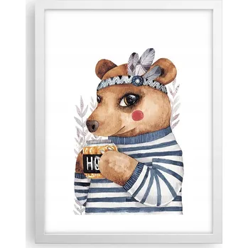 Obraz Obraz plakát v bílém rámu do obýváku 30x40 abstrakce plakáty na zeď