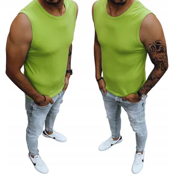 Pánské tričko PÁNSKÉ TRIČKO BEZ RUKÁVŮ TANK TOP RX4917 - L