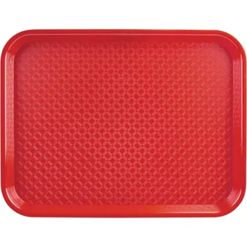 Kristallon střední tác pro rychlé občerstvení plastový červený