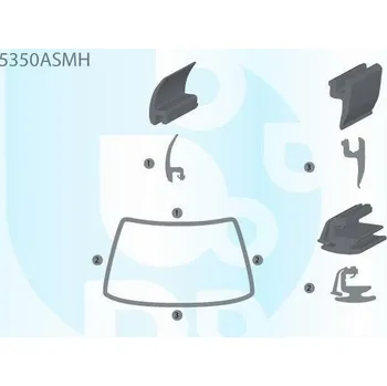 Autosklo PILKINGTON Bauset (lišta) čelního okna AS 5350ASMH