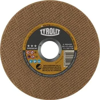 Příslušenství k brusce TYROLIT řezný kotouč rovný Premium*** 125 x 2,5 mm hliník tvar 41