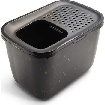 Toaleta pro kočku Savic Hop In Marble toaleta pro kočky černý mramor zlatá 59x39x40cm