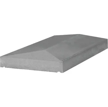 plotová tvarovka Stříška plotová hladká DITON ukončovací 30 přírodní 300×450×75 mm