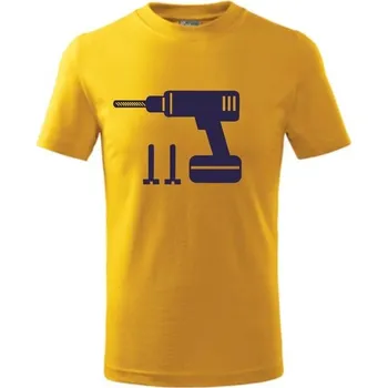 ON-DESIGN Dětské tričko s VRTAČKOU Velikost: 110 cm/4 roky, Barva: žlutá