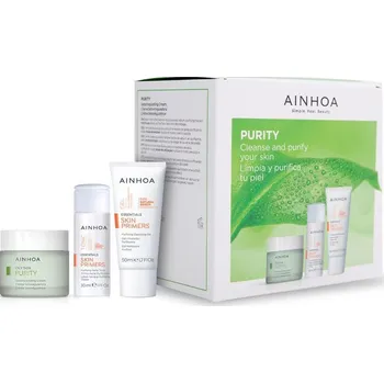 Kosmetická sada Ainhoa Purity Travel Set - Seboregulační krém 50 ml + Čistící tonic pro mastnou pleť 30 ml + Čistící gel pro mastnou pleť 50 ml Dárková sada