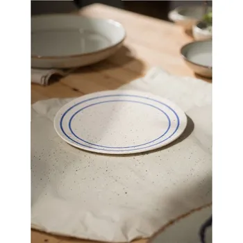 Talíř Sinsay - Kropkovaný talíř s barevným okrajem - bílá - 814GI-00X - 814GI-00X-ONE