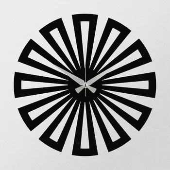 Hodiny Nástěnné hodiny Enzo S003 Black, 48 x 48 cm, černá