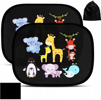 Stínítko do auta SLUNEČNÍ CLONA DO AUTA PRO DĚTI NA BOČNÍ OKNO 2 KS