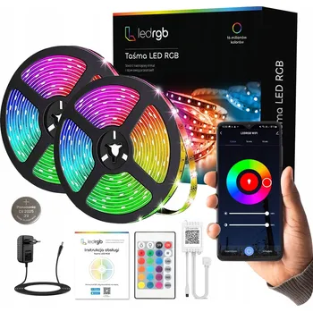 LED osvětlení LED pásek 12M RGB 5050 WiFi DÁLKOVÝ OVLADAČ APLIKACE TUYA