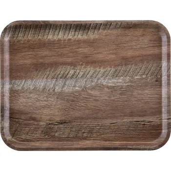 Cambro laminátový jídelní tác Madeira s dekorem tmavého dubu 460mm