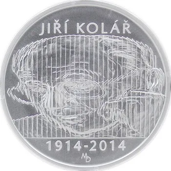 Stříbrná mince 500 Kč k 100. výročí narození Jiřího Koláře 2014 Proof