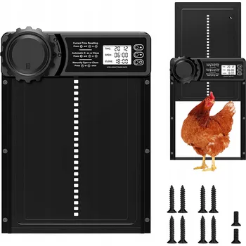 Hliníkové Automatická Dvířka Do Kurníku s Časovačem a Pojistkou proti Skřípnutí