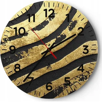 Hodiny Velké nástěnné hodiny 40x40 Abstrakce Skleněné hodiny Kulatý Tiché