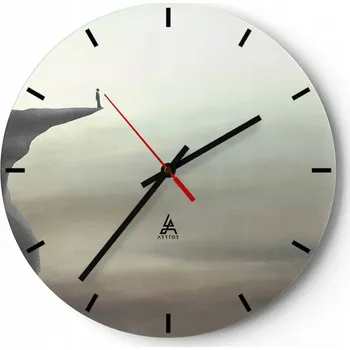 Hodiny Nástěnné hodiny do kuchyně 30x30 Klif Skleněné hodiny do obýváku Loft Tiché