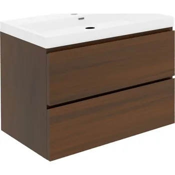 Koupelnový nábytek Koupelnová skříňka s umyvadlem SAT B-Way 79x30x45 cm ořech mat BWAY280NUTU4 - BWAY280NUTU4