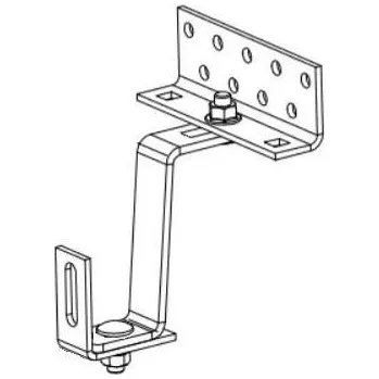 držák na solární panel Vario hák 125 mm 3 x nastavitený 1.4301 nerez A2
