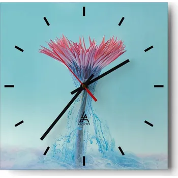 Hodiny Velké nástěnné hodiny 40x40 Abstrakce Skleněné tiché hodiny