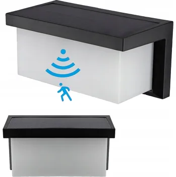 Venkovní osvětlení SOLÁRNÍ FASÁDNÍ SVĚTLO S ČIDLEM POHYBU A SOUMRAKU, VENKOVNÍ LED SVÍTILNA 3W