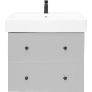 Koupelnová skříňka s umyvadlem Naturel Forli 80x53x46 cm šedá mat FORLI80GMUSAT - FORLI80GMUSAT