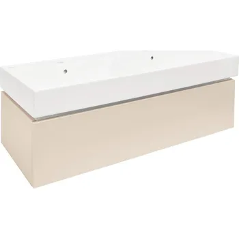 Koupelnový nábytek Koupelnová skříňka s umyvadlem SAT Feel 120x30x46 cm pískově béžová mat SATFEEL120BEU2 - SATFEEL120BEU2