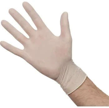 Čisticí rukavice No Brand Latexové rukavice pudrované velikost M 100 ks
