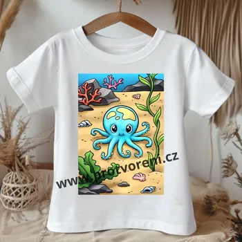 Chlapecké tričko Trička s potiskem Tričko s potiskem, dětské, MODRÁ CHOBOTNICE, 1 ks Velikost: 3/4 let Beagle