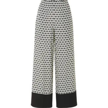 Dámské kalhoty esmara® Dámské kalhoty se širokými nohavicemi (vzor/bílá, L(44/46))