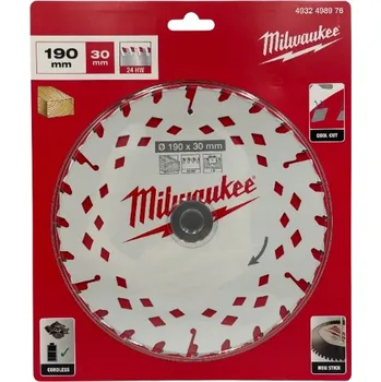 Vrták Kotoučová pila na dřevo 190x30x1.8x24 ATB MILWAUKEE 4932498976