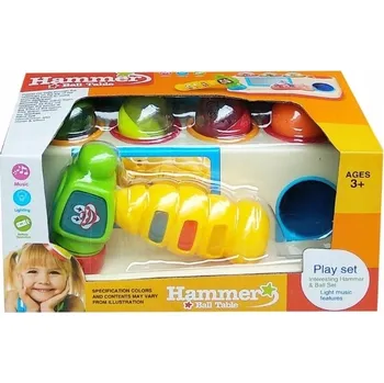 Hudební nástroj pro děti Hudební kladívko pro batolata zatloukací míčky TA332