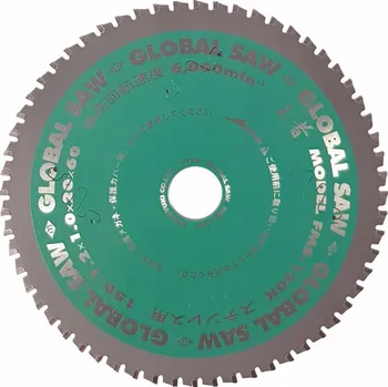 Ruční pilka GLOBAL SAW Kotoučová pila na řezání nerezové oceli GLOBAL SAW 150 x 1,2/1,0 x 20 mm / 60z CERMET