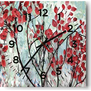 Hodiny Nástěnné hodiny do obýváku 40x40 Abstrakce Tiché hodiny Skleněné hodiny Bez hlučnosti