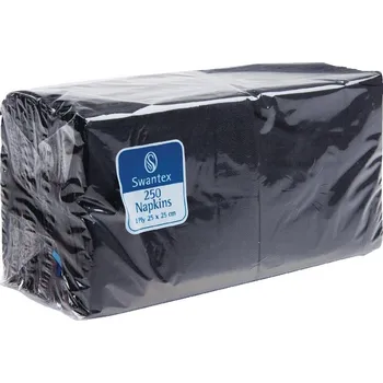 Papírový ubrousek No Brand Koktejlové ubrousky černé 250mm 2000 ks