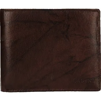 Peněženka Lagen V-75 tmavě hnědá pánská kožená peněženka