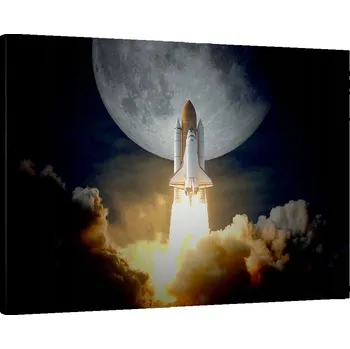 Obraz Obraz na plátně do obýváku ložnice 70x50 měsíc foto obrazy na zeď