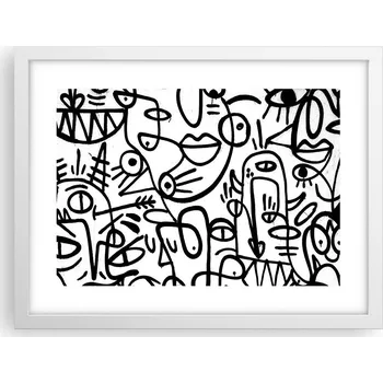 Obraz Obraz plakát v bílém rámu do obýváku 40x30 abstrakce foto na zeď