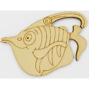 Vánoční dekorace Dřevěný výřez ryba č.1