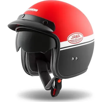 Helma na motorku Přilba Cassida edice Jawa - (červená) PŘILBY: velikost S