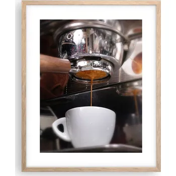 Obraz Obraz, plakát na zeď v rámu světlý dub 40x50 káva foto plakáty do obýváku