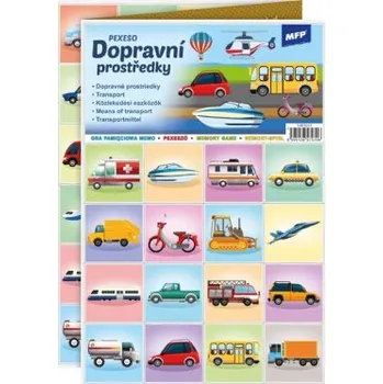 Desková hra Pexeso 3xA4 Dopravní prostředky