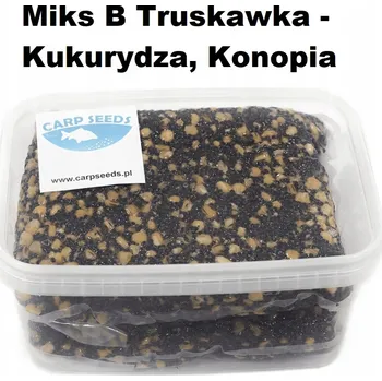 Návnadová surovina Carp Seeds - směs B, konopí, kukuřice Jahoda , 8 kg, kyblík 35824