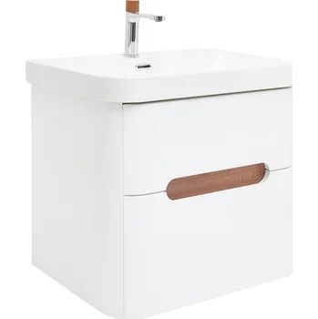 Koupelnový nábytek Koupelnová skříňka s umyvadlem a baterií SAT Fusion 57,5x53x45 cm bílá matná mat SATFUSION260WUBA - SATFUSION260WUBA