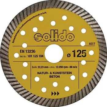 Řezný kotouč SOLIDO diamantový řezný kotouč 125 x 2,2 mm beton kámen stavební materiály