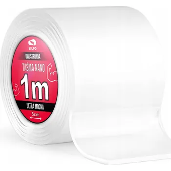 Lepicí páska Odolná NANO oboustranná PÁSKA 1 m tenká 2 mm široká 5 cm SULPO