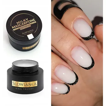 Lak na nehty MLÉČNÝ MASCARPONE POLOKRYCÍ Gel - nevyrovnávací Slowianka Nail Trends 50g
