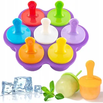 fomička na zmrzlinu Formička na nanuky ze silikonu, na pečení, na jogurt, na led, 7 komor