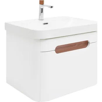 Koupelnový nábytek Koupelnová skříňka s umyvadlem a baterií SAT Fusion 57,5x43x45 cm bílá matná mat SATFUSION60WUBA - SATFUSION60WUBA