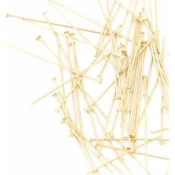 Materiál na výrobu šperku EU Ketlovací nýt 50/0,7mm chirurgická ocel zlato (10ks)