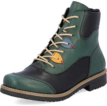 Dámské kozačky Dámská kotníková obuv RIEKER 73510-90 zelená W5 40