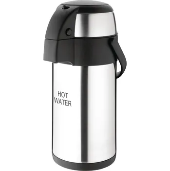 Termoska Olympia termoska s pumpičkou a vyleptaným nápisem „Hot Water“ 3l