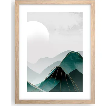 Obraz Obraz plakát v rámu světlý dub do obýváku 30x40 abstrakce plakáty na zeď